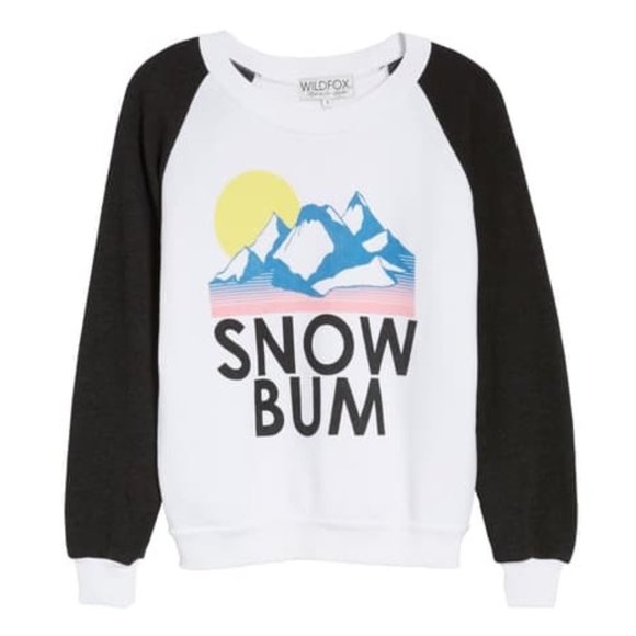 Wildfox Black and White Snow Bum Sweatshirt - Picture 6 of 11